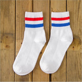 Men's Striped Retro Cotton Socks