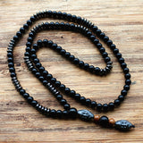 Black Beaded Hematite Necklace