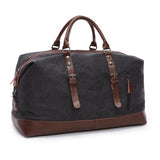 Men's Canvas Leather Weekender Duffle Bag
