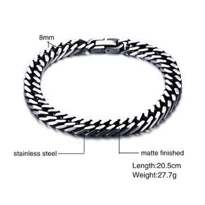 Men's Stainless Steel Chain Link 8" Bracelet