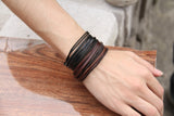 Braided Leather Rope Bracelet Set (2 pc)