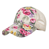 Mesh Floral Trucker Snapback Hat