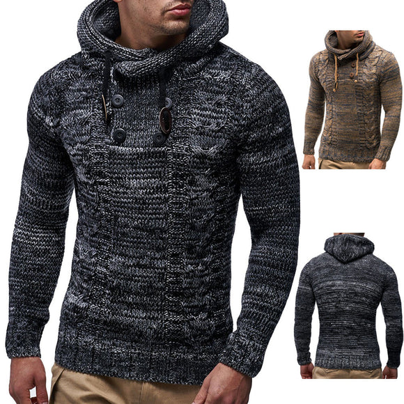 Men's Hooded Cardigan Sweater